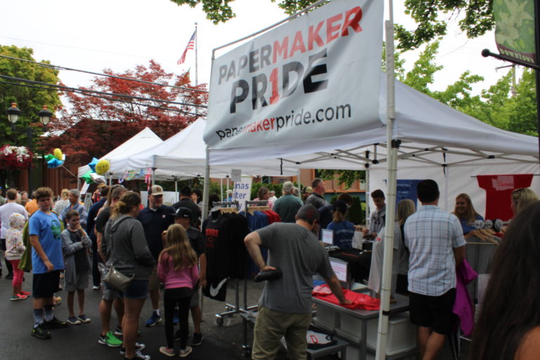 The Papermaker Pride booth was popular at Camas Days on Saturday, July 27.