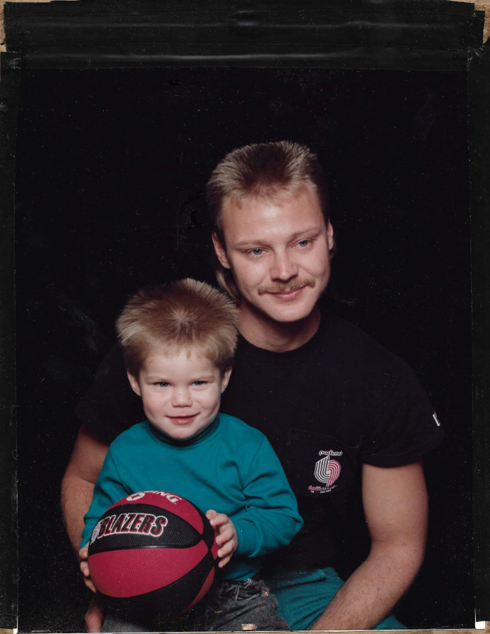 Gary Schafte with his son, Ryan, in 1992.