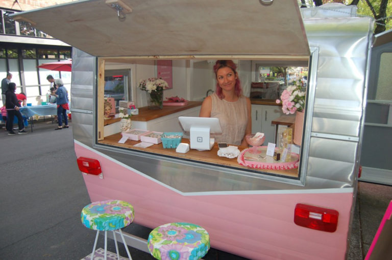 Contributed photo courtesy of the Downtown Camas Association 
 Vintage vendor Dora Lou wil sell heirloom rings made from rare, vintage spoons out of this restored, vintage trailer at the 2019 Camas Vintage &amp; Art Faire on Saturday, Aug. 24.