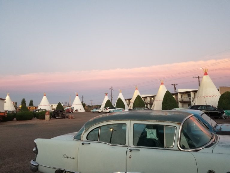 Doug and Julie Norcross of Washougal, and Rick and Bobbi Foster and Arnie Hoag and Linda Wade of Vancouver visited the Wigwam Motel in Holbrook, Ariz., during their Route 66 vacation in July.