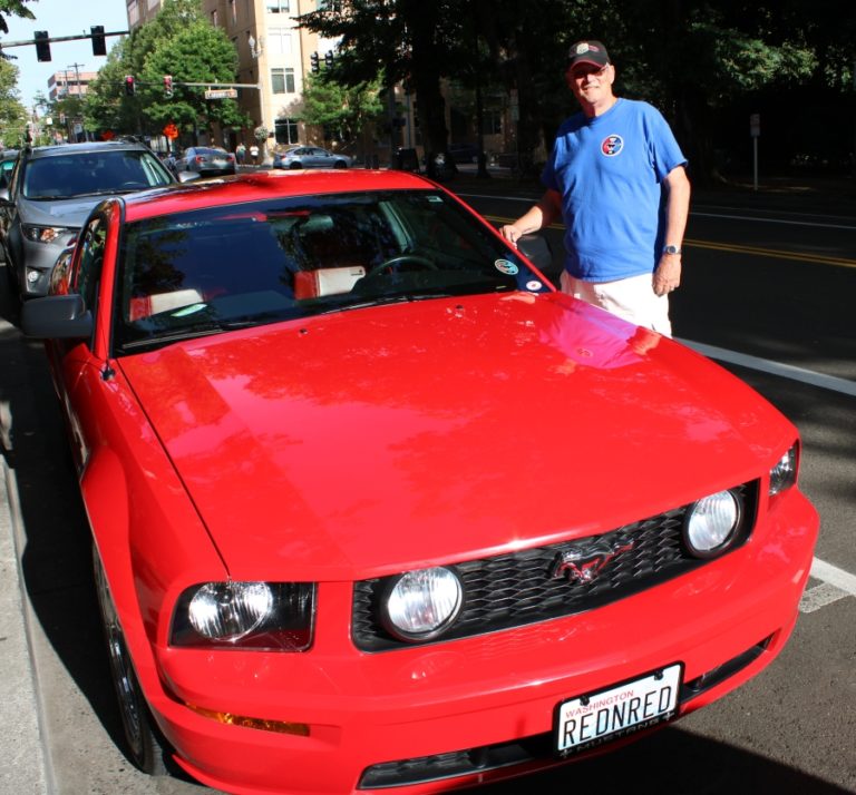 Vancouver resident Rick Kloke stands next to his 2005 Ford Mustang GT, which will be entered into the Port of Camas-Washougal&#039;s Wheels &amp; Wings event, to be held Aug. 24 at Grove Field.