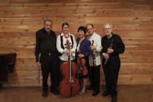 Sheridon Stokes (left) and Annie Harkey-Power (second from left) will perform at Peter Christ's (right) Camas-area home on Sept. 14. (Contributed photos courtesy of Peter Christ)