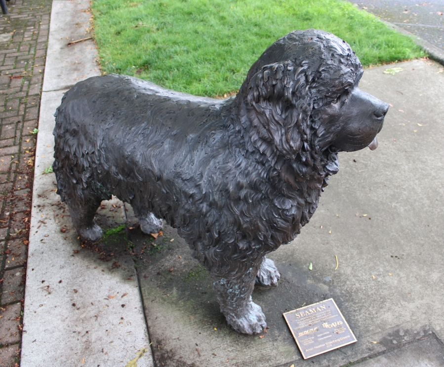 "Seaman," a sculpture designed by Heather Soderberg-Greene, sits in Reflection Plaza in downtown Washougal.