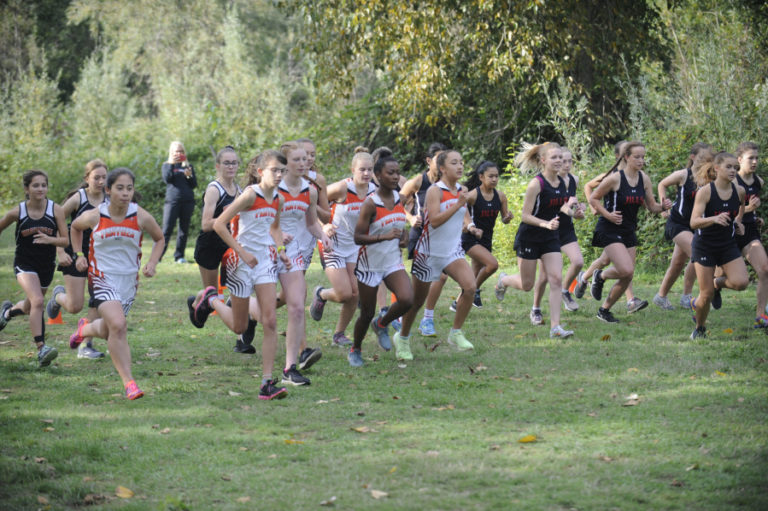Washougal and R.A. Long high school runners race at Captain William Clark Park in Washougal on Sept. 18.