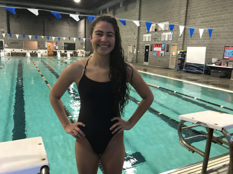 Camas High School senior swimmer Bailey Segall has been swimming competively since she was 6 years old. She says the sport has brought discipline and a family environment to her life that helps her deal with challenges.