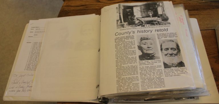 Two Rivers Heritage Museum in Washougal has binders of information about Washougal founders Richard and Betsey Ough.