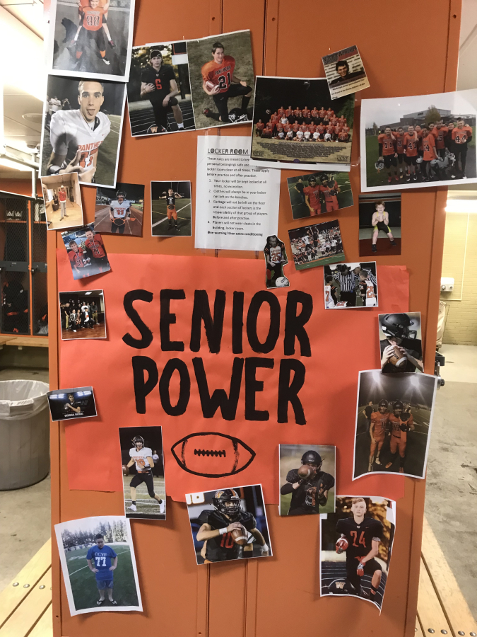 Pictures of current seniors as younger children adorn the Washougal High School football locker room. &quot;Most of us have been playing football together since at least sixth grade,&quot; senior Judson Mansfield said.