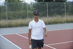 Camas High School tennis player Akash Prasad won the 4A District 4 singles championship on Thursday, Oct. 24. (Wayne Havrelly/Post-Record)