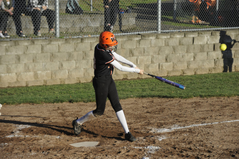 Washougal High School senior Elaina Tauialo continued her consistant play during the District 4 slowpitch softball tournament. The Panthers earned a trip to the 2A/3A state tournament with a victory over Kelso High School on Oct. 24.