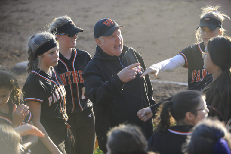 Washougal High School junior Ciarrah Pillar connects for a hit during the Panthers&#039; District 4 tournament game against Mark Morris High School.