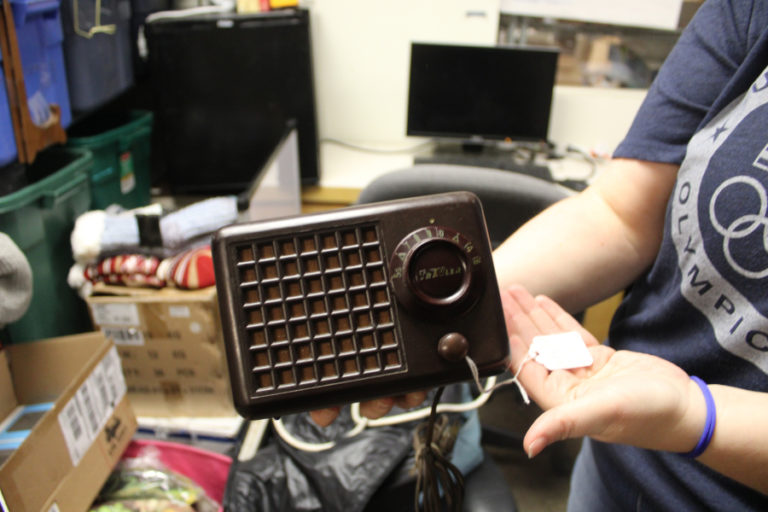 Kelly Moyer/Post-Record 
 Camas-Washougal residents can bring vintage tube items in need of repair, like this 1950s bakelite radio, to the Repair Clark County Camas event, which will run from noon to 2 p.m., Saturday, Nov. 16, at the Camas library, 625 N.E. Fourth Ave., in downtown Camas.
