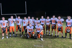 Washougal High School football players pose for a photograph after beating W.F. West High School on Nov. 8 to earn the program's first state tournament berth since 1999. (Submitted photo courtesy of Washougal High School)