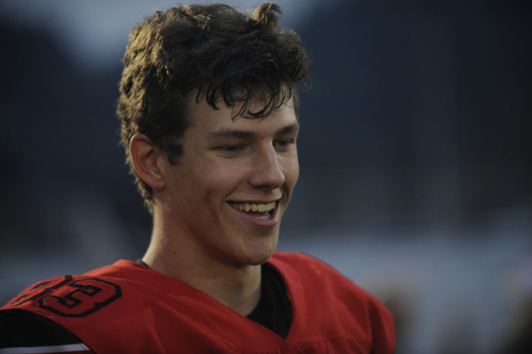 Camas High School senior Jackson Clemmer pulled down two touchdown catches against Eastmont High School on Nov. 16.