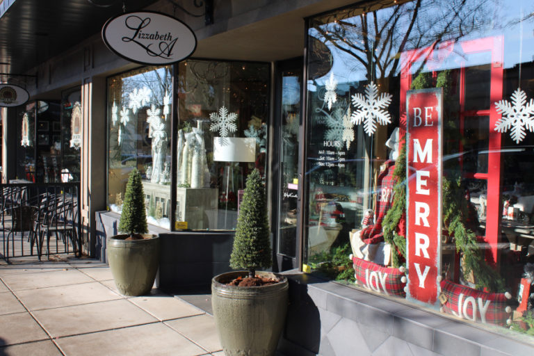 Kelly Moyer/Post-Record 
 Shops in downtown Camas, including Lissabeth A pictured here, are getting their storefront windows ready for the holidays in preparation for this weekend&#039;s holiday shopping kick-off.