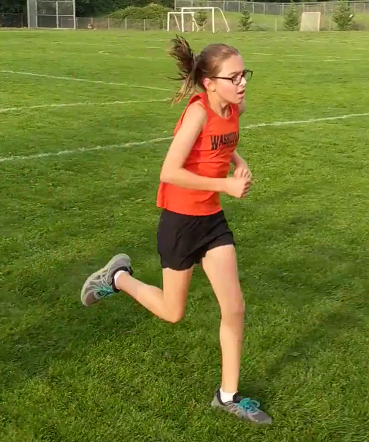 Jemtegaard Middle School sixth-grader Ava Watson improved her time by more than four minutes this fall as a member of the school&#039;s cross country team.