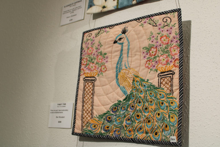 "Fancy This," a quilt by Beverly Woodard, is part of the two-month "Whispers in the Wind" show, which runs through the end of January 2020.
