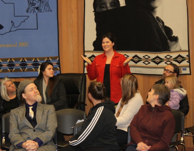 Annice Attoe speaks during a Washougal City Council meeting on Jan. 13.