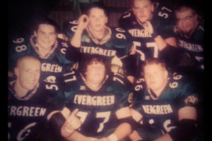 (Contributed photo courtesy of Robert F. Williams) Members of the 1999 Evergreen High football team, including author Robert F. Williams (second from right, top row, No. 57), pose for a photo during the team's winning season. 