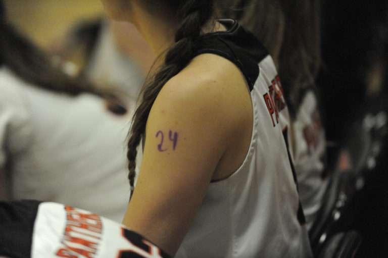As a tribute to basketball legend Kobe Bryant, every Washougal girls basketball player player wrote &#039;24&#039; on their shoulders for their game gainst Ridgefield on Jan. 27, one day after Bryant died in a helicopter crash with his daughter and seven other people.