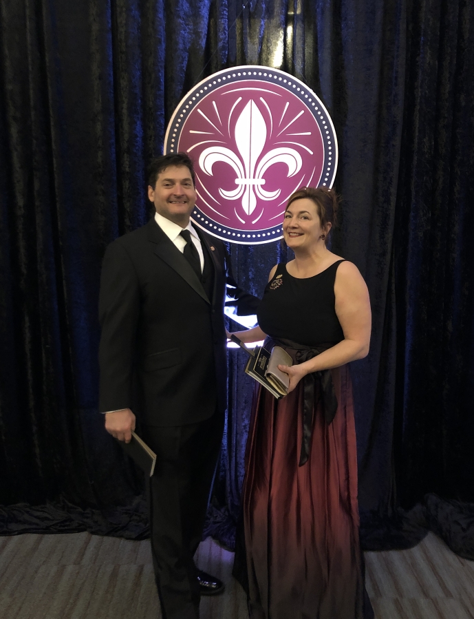 Contributed photo courtesy of Reed Creative 
 Lori Reed, owner of Reed Creative in Eashougal, and her husband Frank attend the Carnivale du Vin fundraising event in New Orleans in November 2019. The event raises funds for the Emeril Lagasse Foundation.