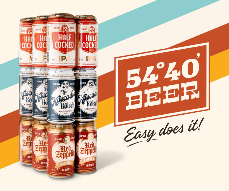 Washougal's 54-40 Brewing Company recently released rebranded cans and logos and a redesigned website.