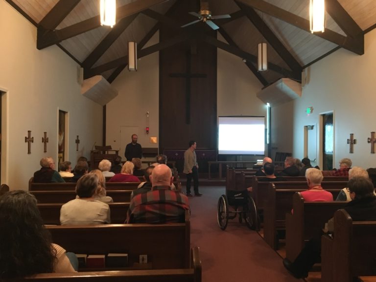 Washougal resident Steven Clark gives a presentation based on the book and documentary, &quot;Far from the Tree,&quot; at St. Anne&#039;s Episcopal Church in Washougal on Feb. 25.