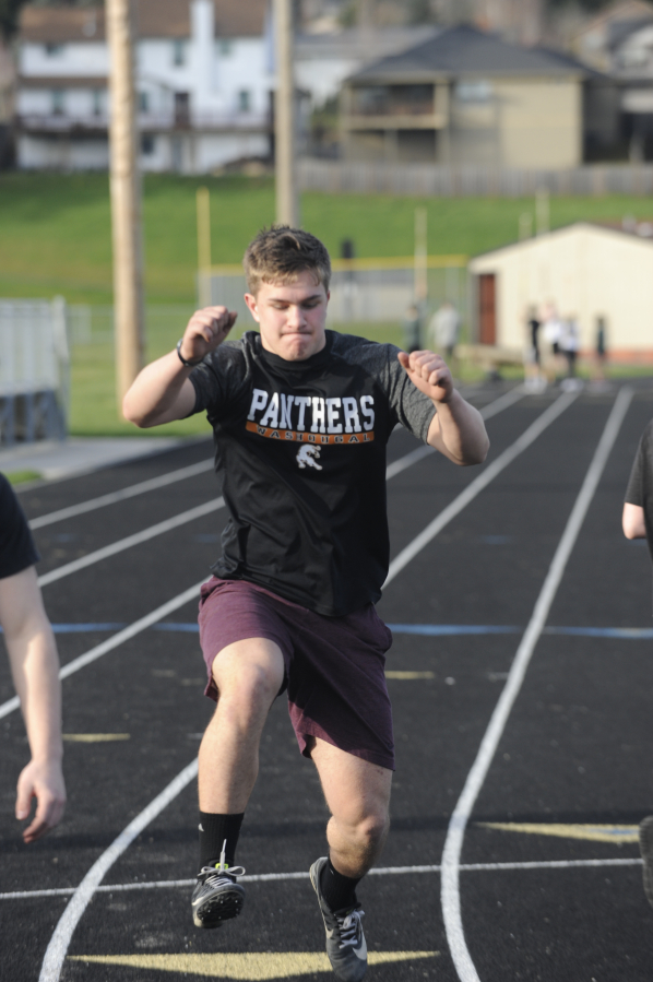 Washougal junior Peter Boylan is among a large group of football players who turned out for the Panthers&#039;  track nad field team this year.  The Panthers&#039; running back will compete in sprinting events and the long jump.