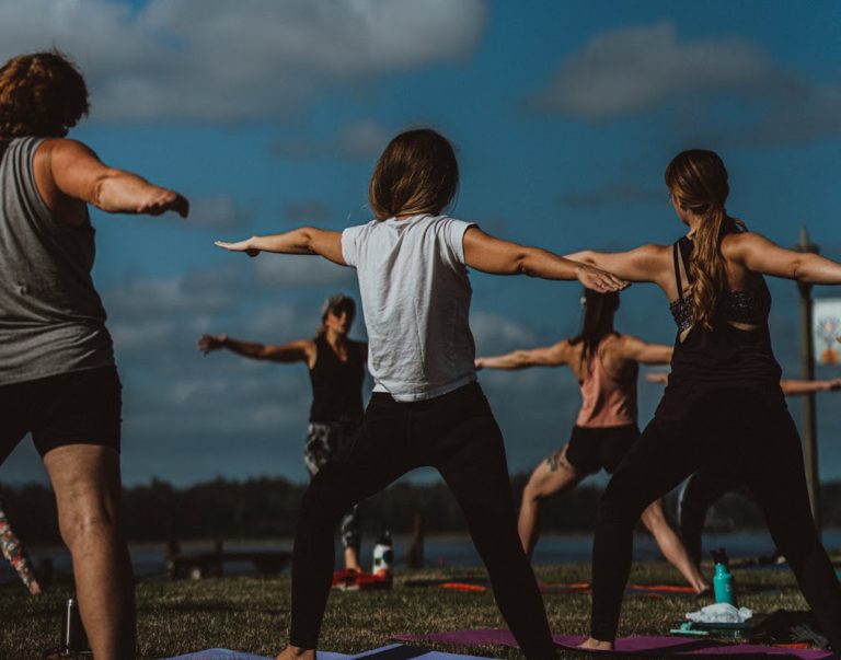 (Contributed photo by Aleya Burg courtesy of Body Bliss) Body Bliss yoga students practice outside in 2019. The downtown Camas yoga studio is closed due to concerns over the COVID-19 pandemic, but is livestreaming classes for members as well as the community.