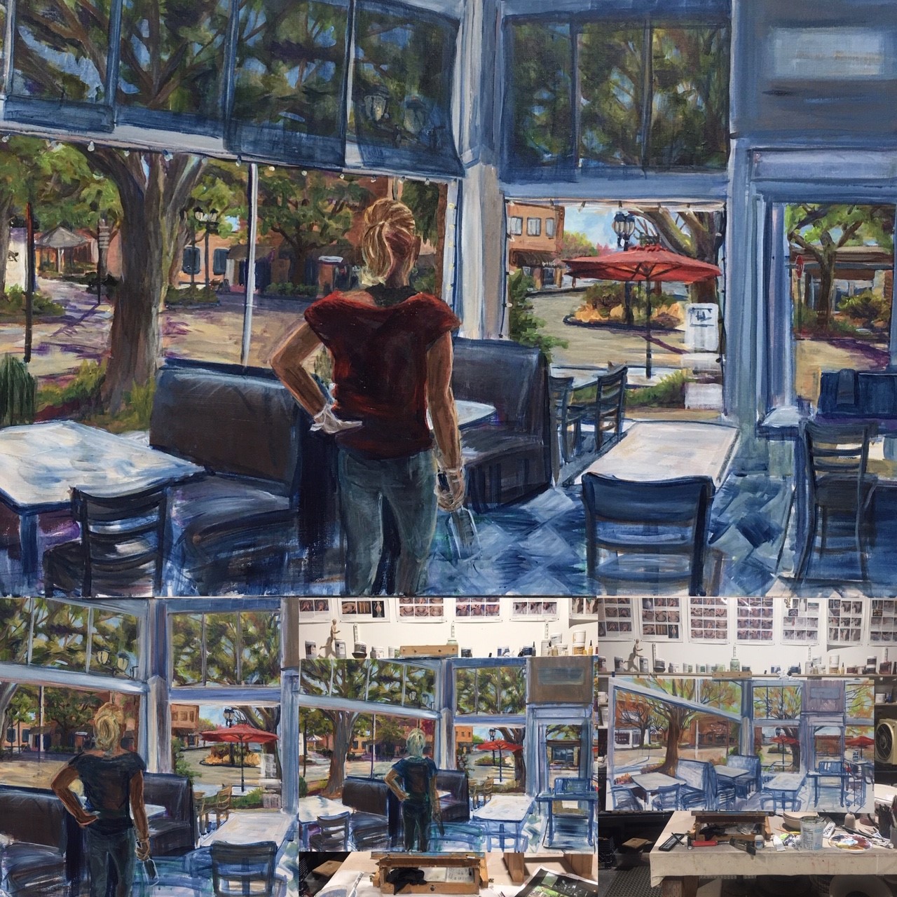 (Contributed photo courtesy of Anna Norris) Camas painter Anna Norris shows the stages of her recent painting, 