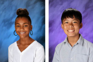 Skyridge Middle School students Sophia Wade (left) and Anders Le (right) recently earned awards for showing inspirational leadership, compassion toward others in their school community. (Contributed photos courtesy of Skyridge Middle School)