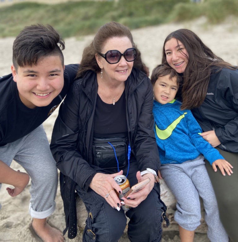 Washougal resident Sandy Ladd (second from right), who died in June, was &quot;an amazing mom and grandma&quot; to her four children and six grandchildren, according to her daughter, Mikaela Sasse. Pictured are grandchildren Ben Sasse (left), Hunter Sasse (second from right) and Emma Sasse.