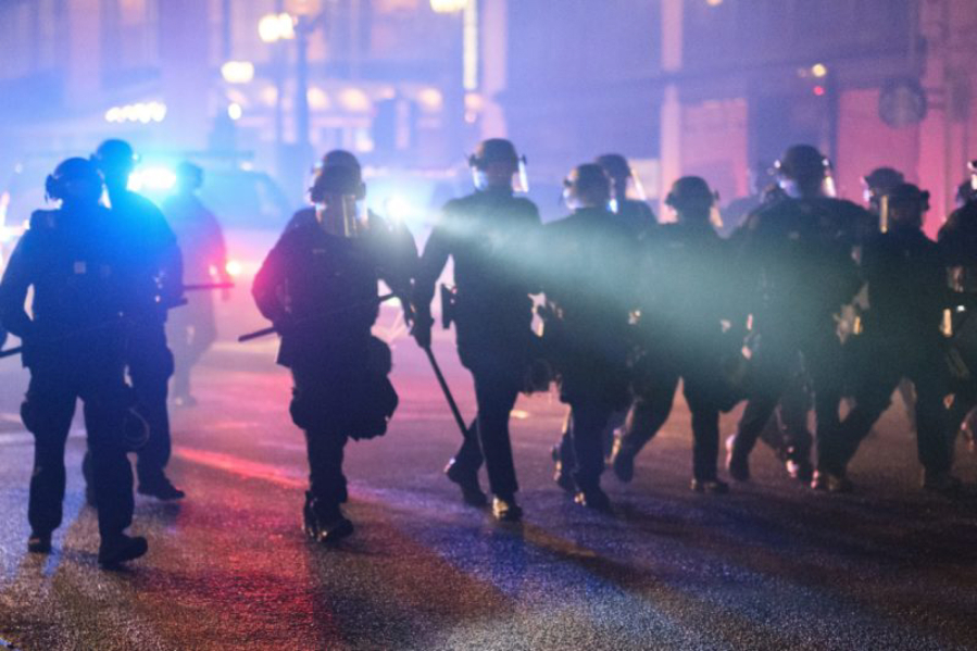 On June 13, Portland police shut down the streets of downtown Portland while hitting journalists and legal observers with batons and flash-bang grenades.