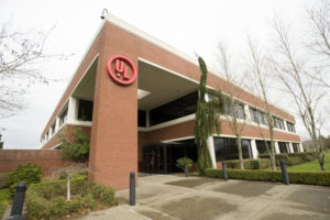 In 2019, the Camas School District purchased the Underwriters Laboratories (UL) building, shown here in 2012. The district currently leases space to private companies, including Kagwerks, a firearms training business and manufacturer of military-grade tactical gear. (Courtesy of The Columbian files)