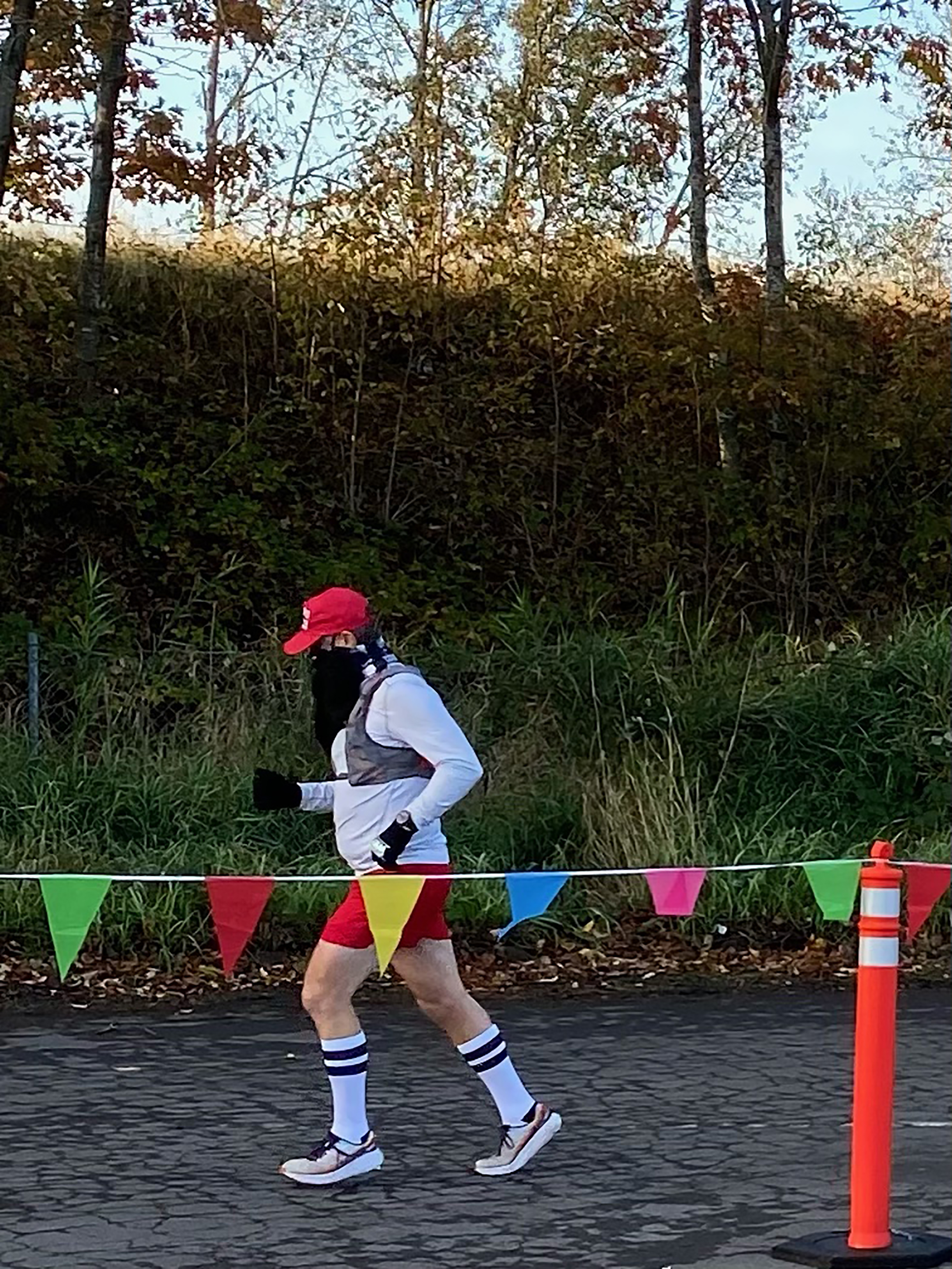 A man runs during the Scary Run event, held Oct. 31 in Washougal.  The event drew 600 participants for 5K and 10K runs. (Shelly Atwell/Post-Record)