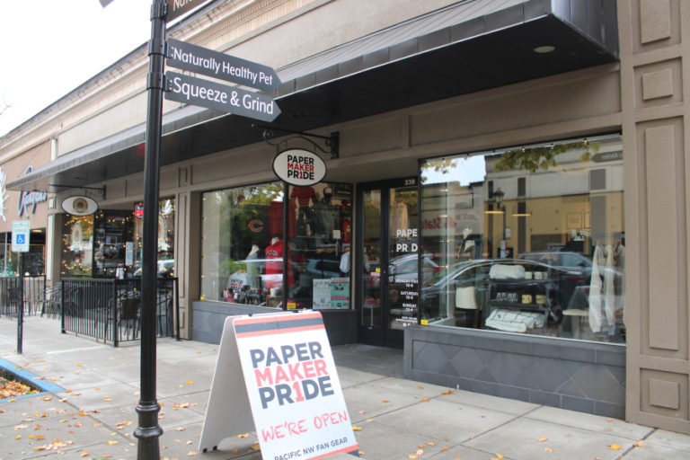 Papermaker Pride, located on the corner of Fourth Avenue and Cedar Street in downtown Camas, is pictured on Oct. 29, 2020.