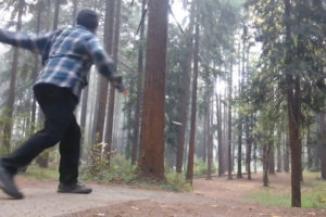 Washougal resident Bill Marshall throws a disc during a recent disc golf outing. Marshall joined the Professional Disc Golf Association earlier this year. (Contributed photo courtesy of Bill Marshall)