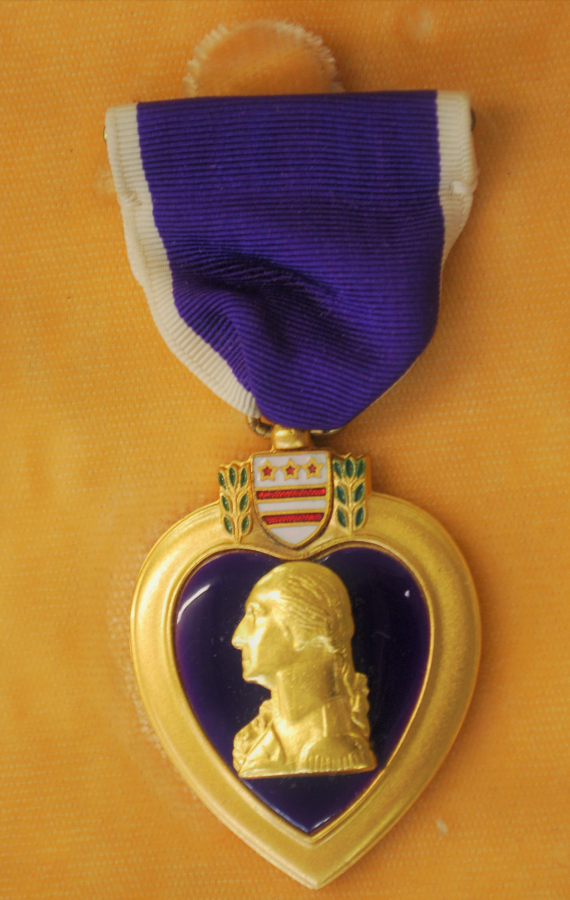 Contributed photo courtesy Clark County Historical Museum 
 A Purple Heart awarded to former Washougal resident Robert Greenman was discovered in a box recently donated to the Clark County Historical Museum.