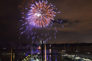 Fireworks erupt during the Port of Camas-Washougal Fourth of July Concert and Celebration on July 4, 2016. (Post-Record files)