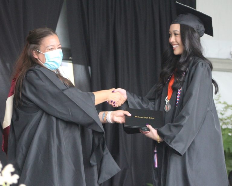 Washougal High School seniors from the class of 2021 receive their high school diplomas during the school&#039;s commencement ceremony on Saturday, June 12, 2021.