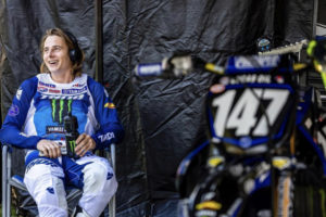 Washougal native Levi Kitchen rests during the Lucas Oil Pro Motocross Championship';s RedBud National in Buchanan, Mich., on Saturday, July 3, 2021. (Contributed photo courtesy of Yamaha Motor USA)