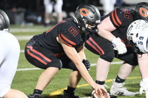 Tyson Jacobson is one of the leaders of the Camas football team's 2021-22 offensive line. The Papermakers open their season against Central Catholic on Friday, Sept. 3, 2021. (Contributed photo courtesy of Kris Cavin) 