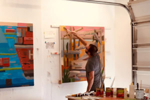 Camas artist Paul Solevad works in his home-based art studio. Solevad is one of 50 artists opening their studios to the public Nov. 6-7. (Contributed photo courtesy of Paul Solevad)