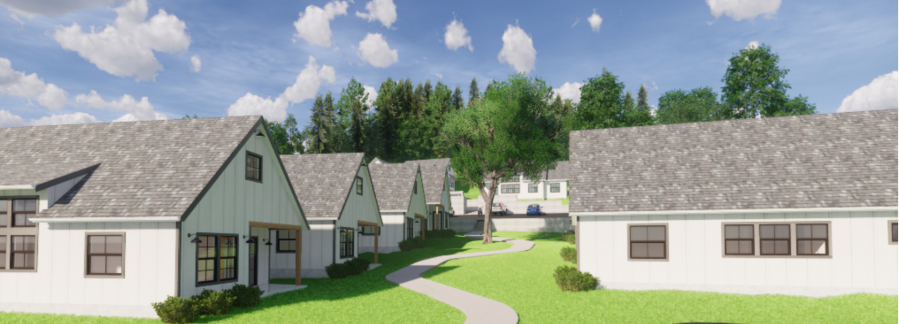 An illustration shows the future Washougal River Oaks cottage housing development off Northeast Third Avenue, east of downtown Camas. (Illustration courtesy of Bryan Desgrosellier)