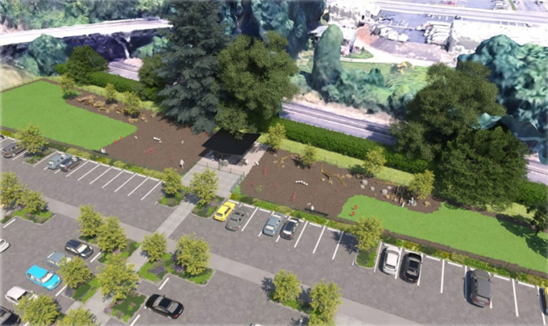 Contributed graphic courtesy city of Washougal 
 The city of Washougal recently revealed its plans for a civic recreation complex adjacent to the Washougal Senior Center and future home of the Washougal Community Library. The complex would feature a dog park (pictured above).