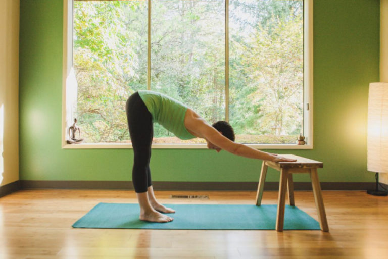 Contributed photo courtesy Emily Olson 
 Ripple Wellness co-owner Emily Olson performs a yoga technique in 2020. Olson is organizing the Ripple Wellness Health Fair, to be held Wednesday, June 1, at the Camas Farmers Market. (Post-Register file photo)