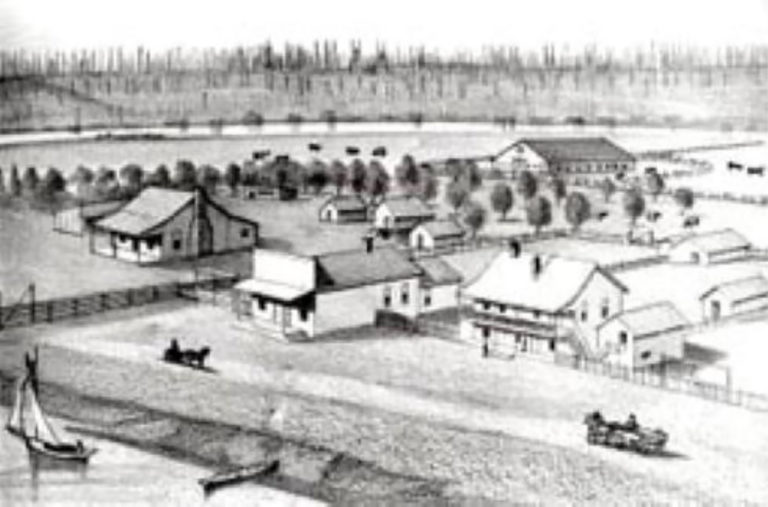 A vintage sketch illustrates the Wiley family farm in the Parkersville area in 1885. The Parkersville Heritage Foundation will hold the first Parkersville Day event on Saturday, June 4, 2022, at Parker&#039;s Landing Historical Park in Washougal, to celebrate the history and culture of East Clark County.