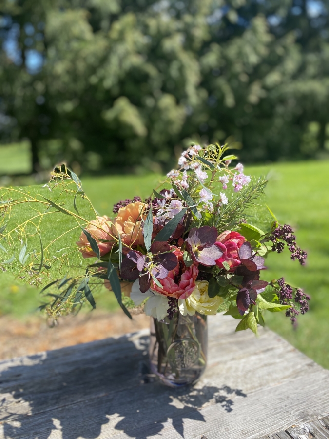 Jordan Stillinger grows flowers at her Washougal property and sells custom-order bouquets.