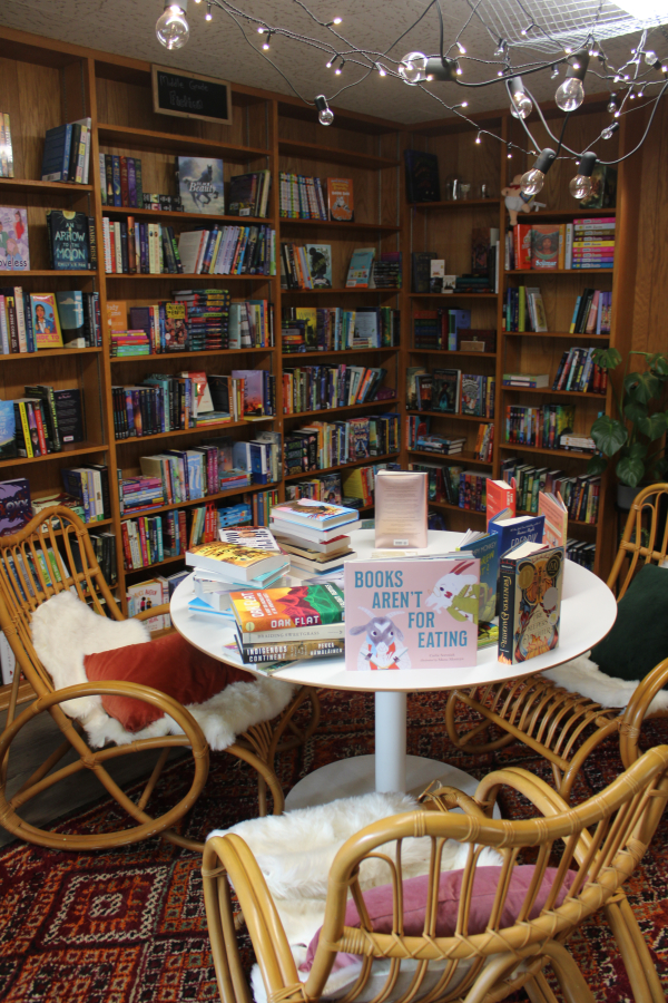 The back room of Bookish, a new bookshop in downtown Camas, beckons customers with its cozy chairs and (not pictured) couch.