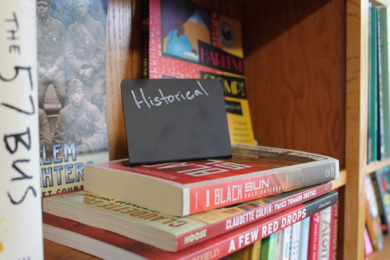 Historical books geared toward children and teens is stacked inside Bookish, a new bookshop in downtown Camas, on Thursday, Sept. 29, 2022.