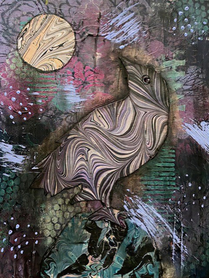 Camas artist Angela Swanson&#039;s &quot;Midnight Raven&quot;shows the type of artwork that will be available during the 2022 Washougal Studio Artists Tour Holiday Market.